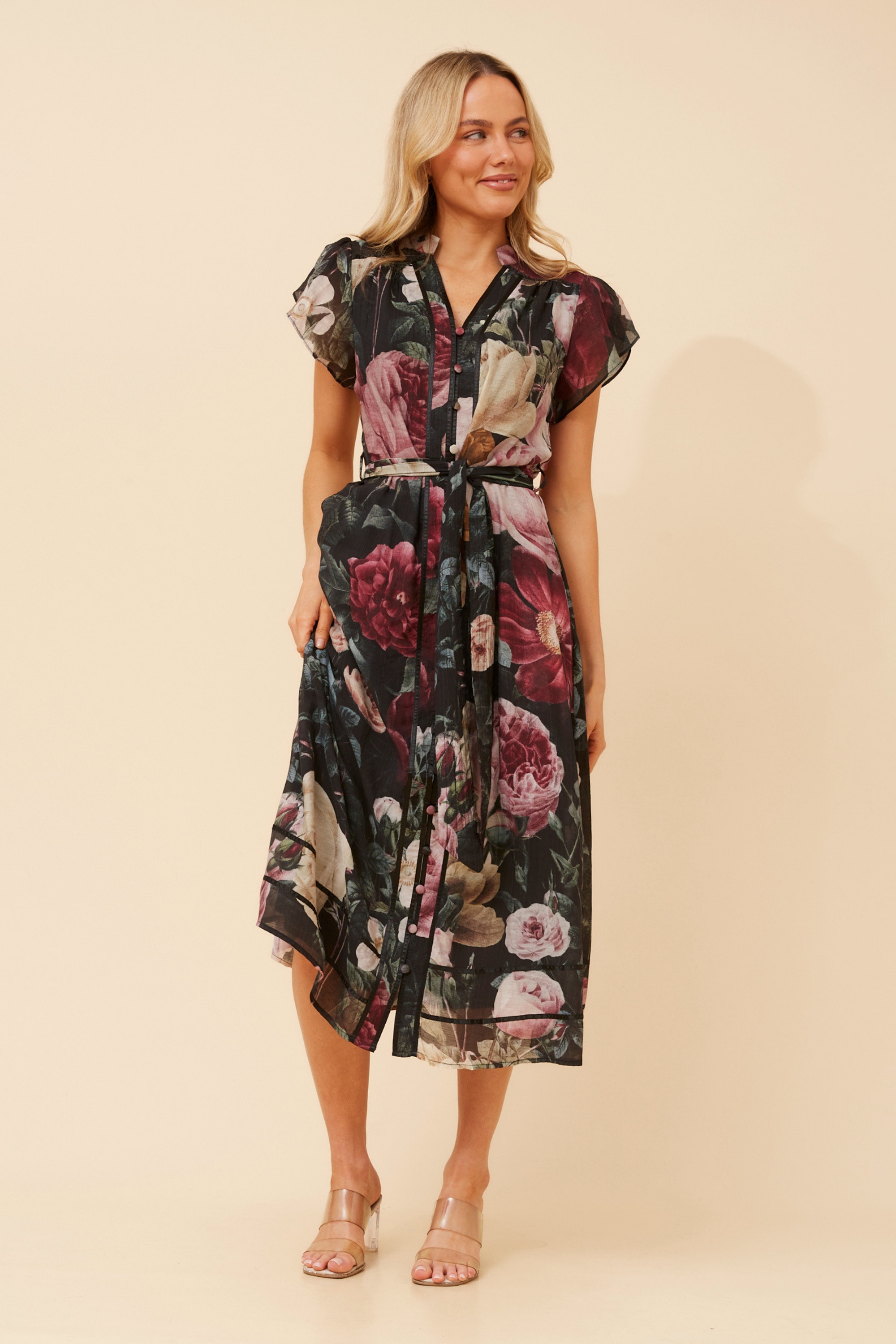 HARLAN FLORAL MIDI DRESS