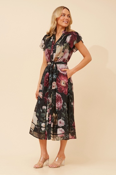 HARLAN FLORAL MIDI DRESS