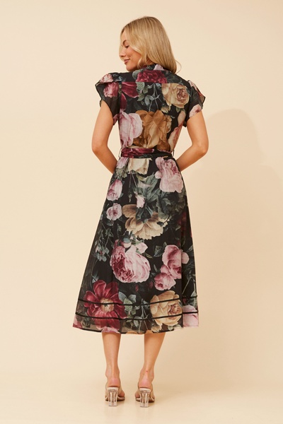 HARLAN FLORAL MIDI DRESS
