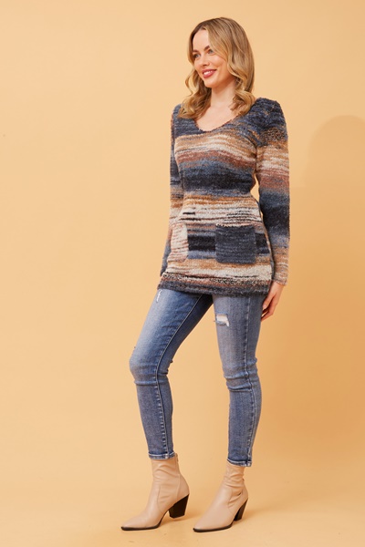 HARLEM ABSTRACT PRINT KNIT JUMPER