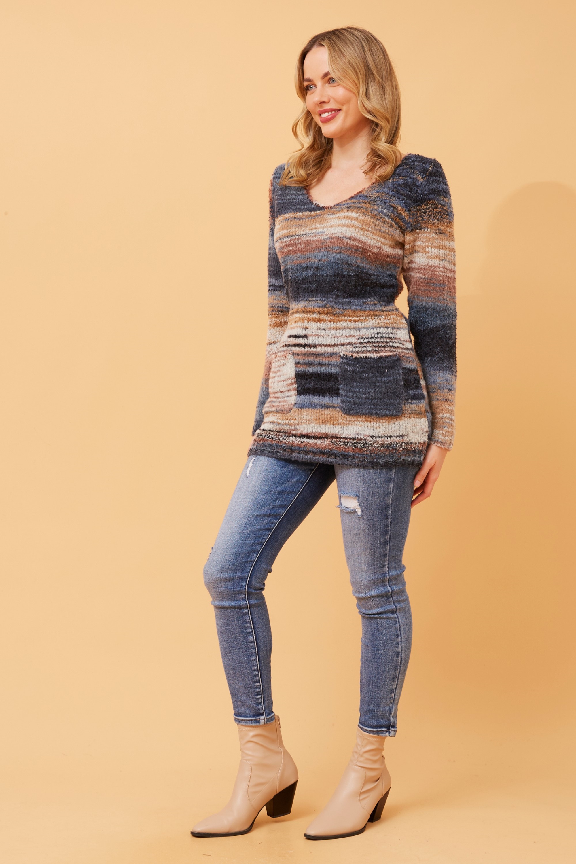 Harlem abstract print knit jumper Buy Online Femme Connection