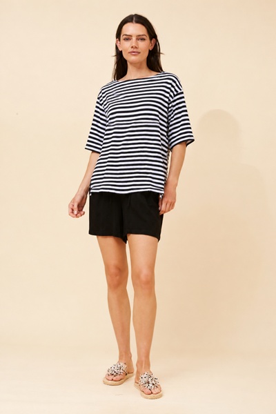 HARLETH STRIPE PRINT T-SHIRT