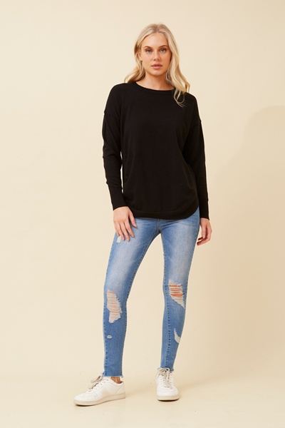 HARLON SOLID KNIT PULLOVER