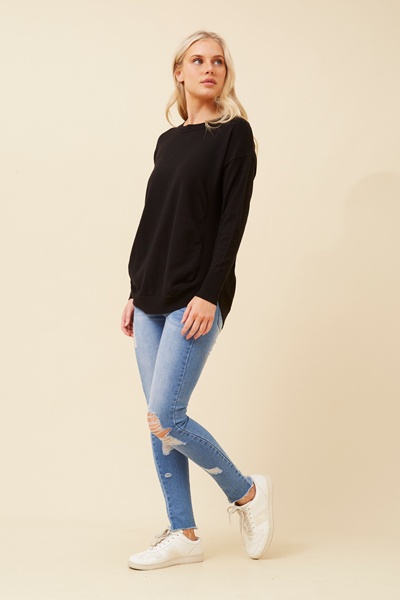 HARLON SOLID KNIT PULLOVER
