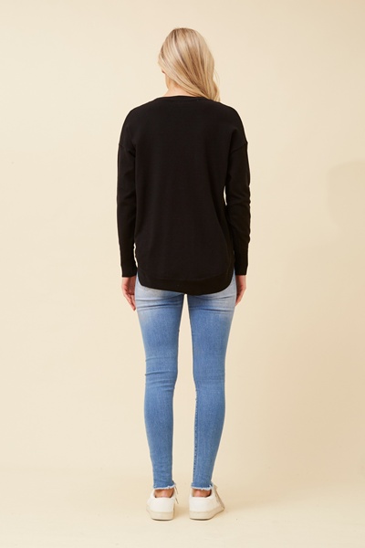 HARLON SOLID KNIT PULLOVER