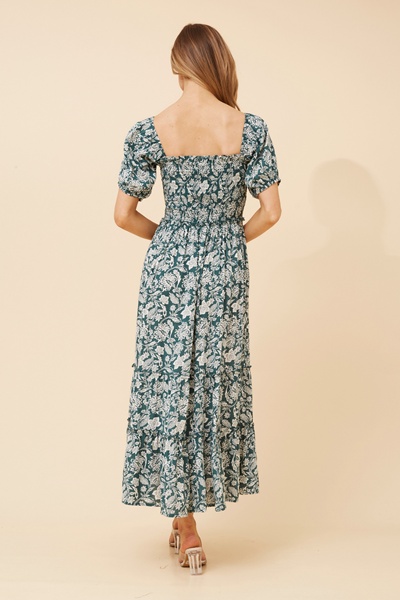 HASINA FLORAL MIDI DRESS