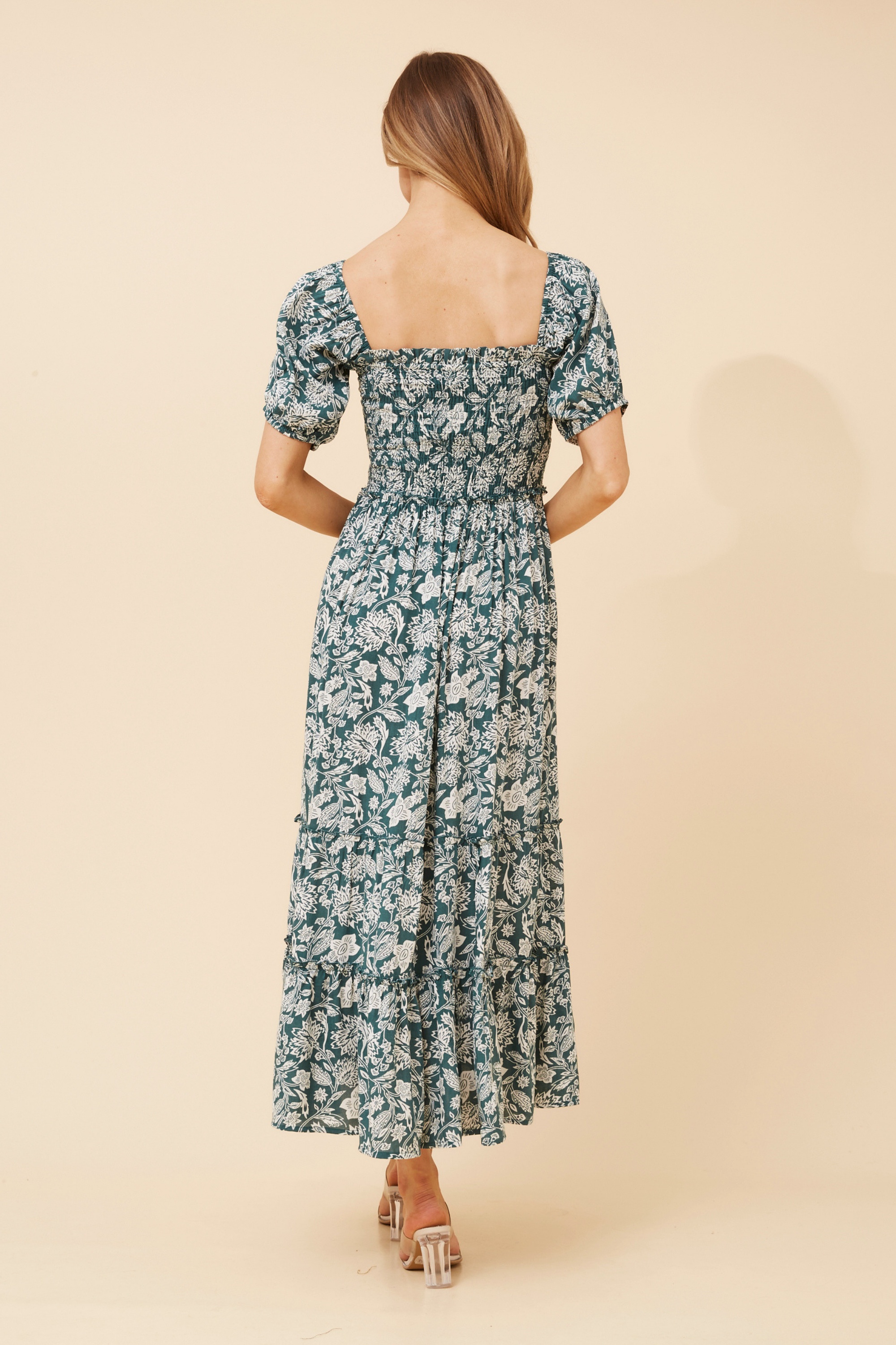 HASINA FLORAL MIDI DRESS