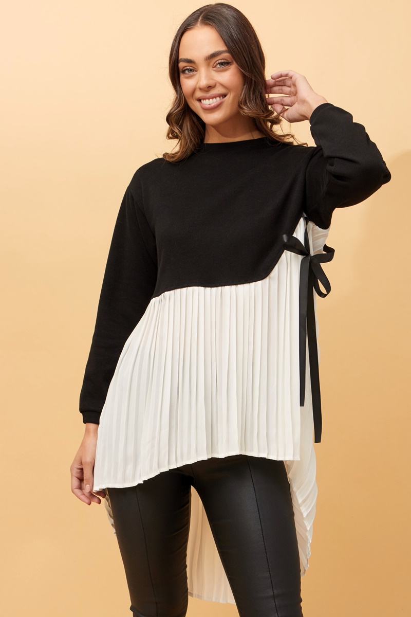 HAWLEY DOUBLE LAYER PLEAT TOP