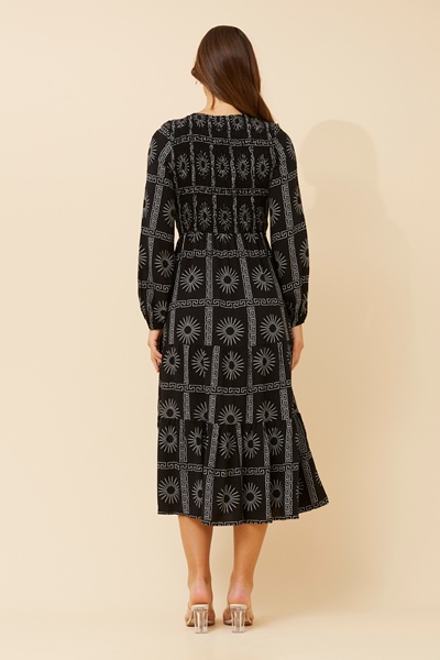 HEDLEY TIERED MIDI DRESS