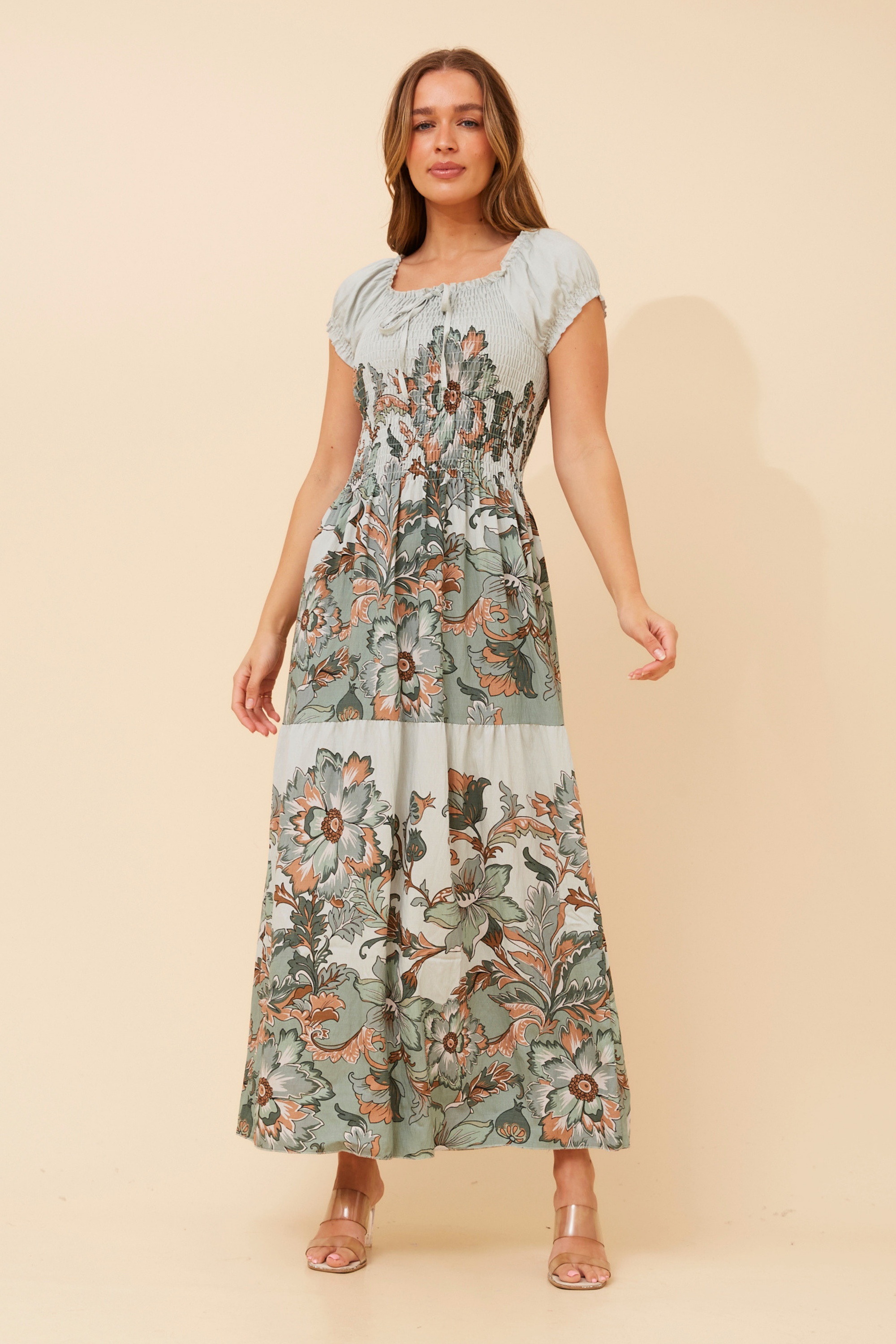 HELINA FLORAL MAXI DRESS