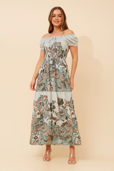 HELINA FLORAL MAXI DRESS