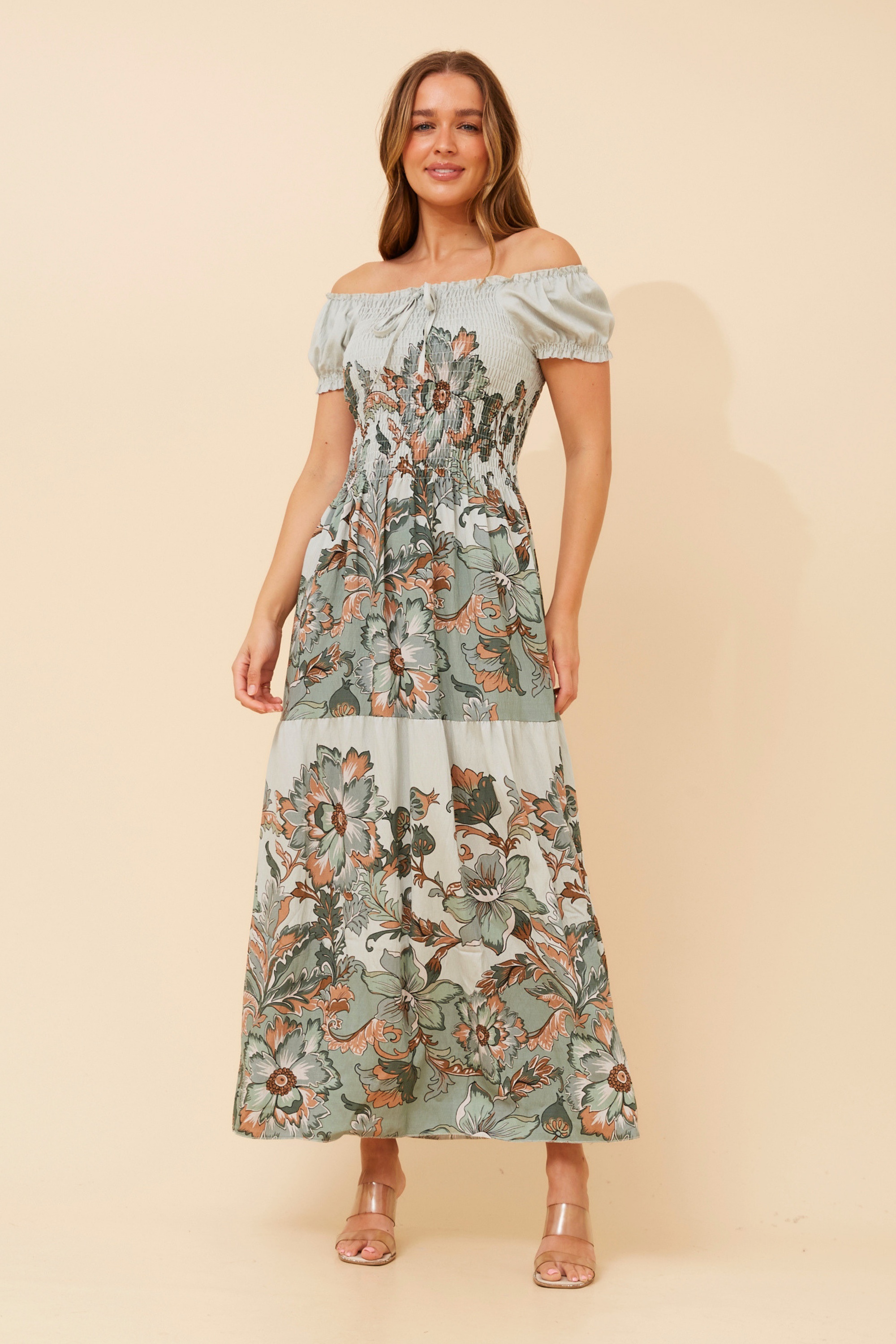 HELINA FLORAL MAXI DRESS