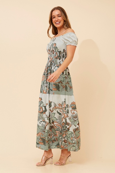 HELINA FLORAL MAXI DRESS