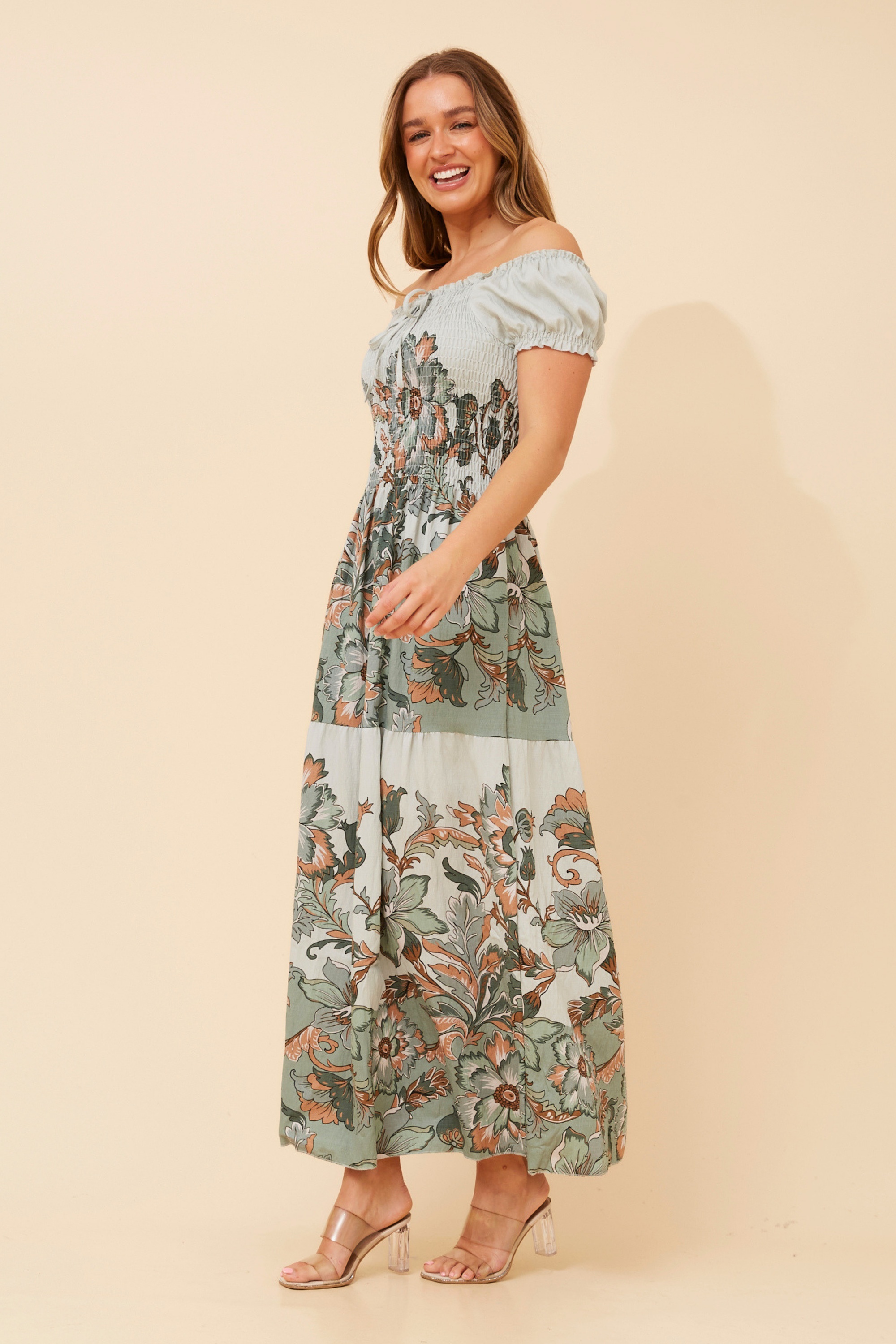 HELINA FLORAL MAXI DRESS