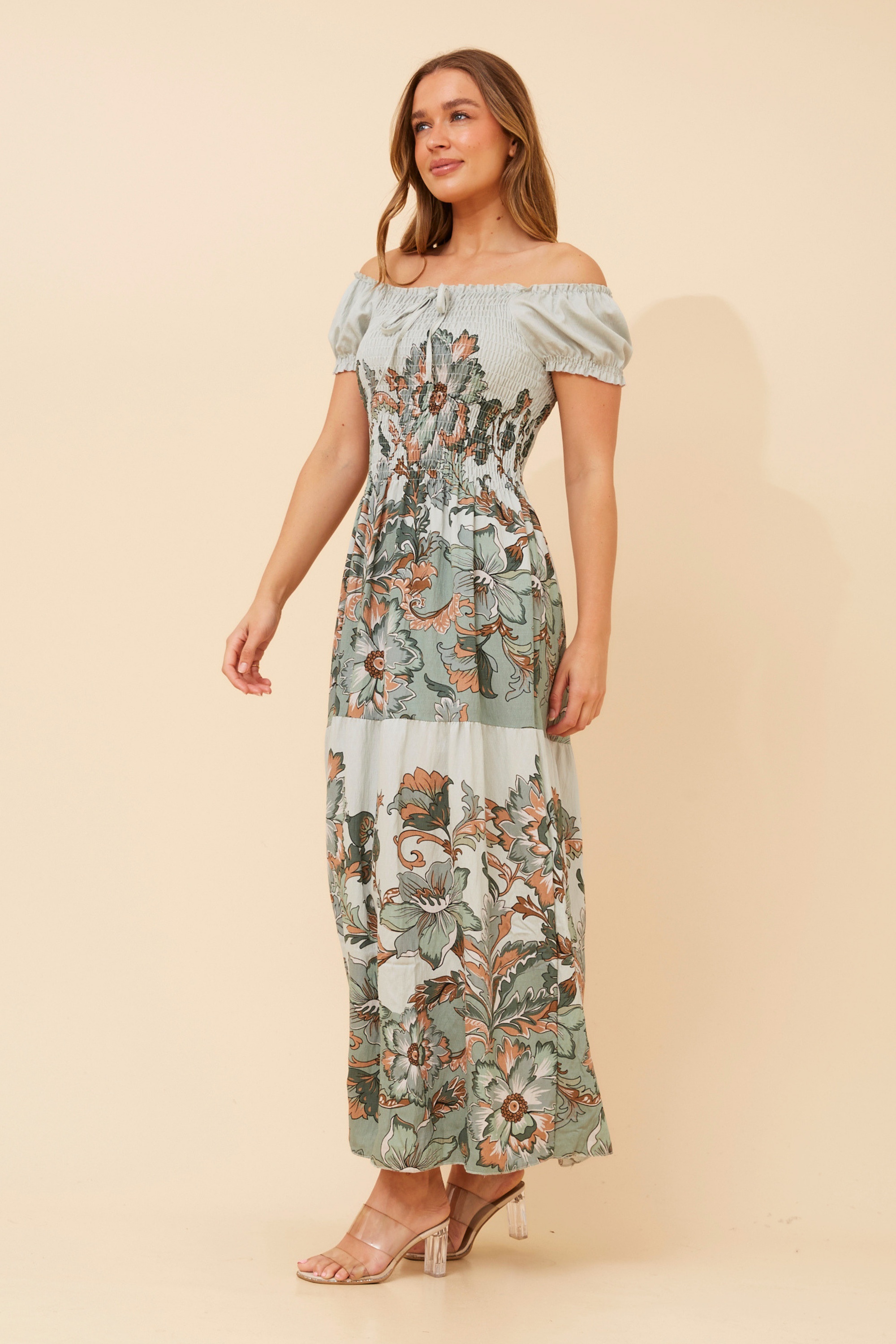 HELINA FLORAL MAXI DRESS