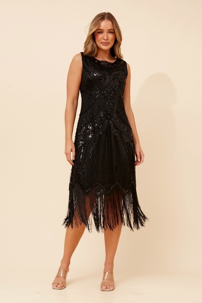 HELMA EMBELILISHED MIDI DRESS