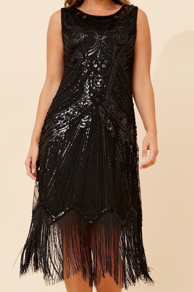 HELMA EMBELILISHED MIDI DRESS