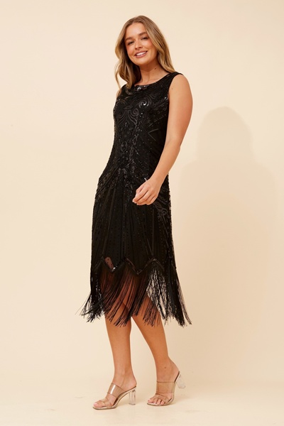 HELMA EMBELILISHED MIDI DRESS