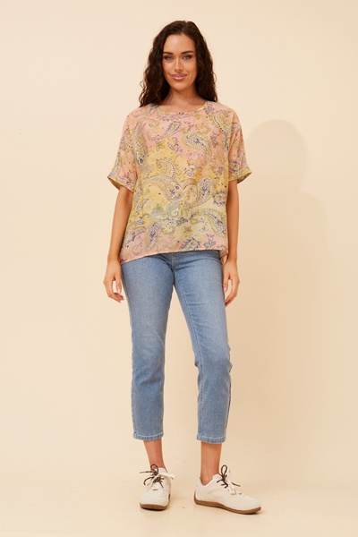 HENDRIX PAISLEY PRINT TOP