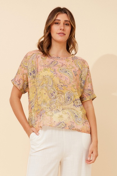 HENDRIX PAISLEY PRINT TOP