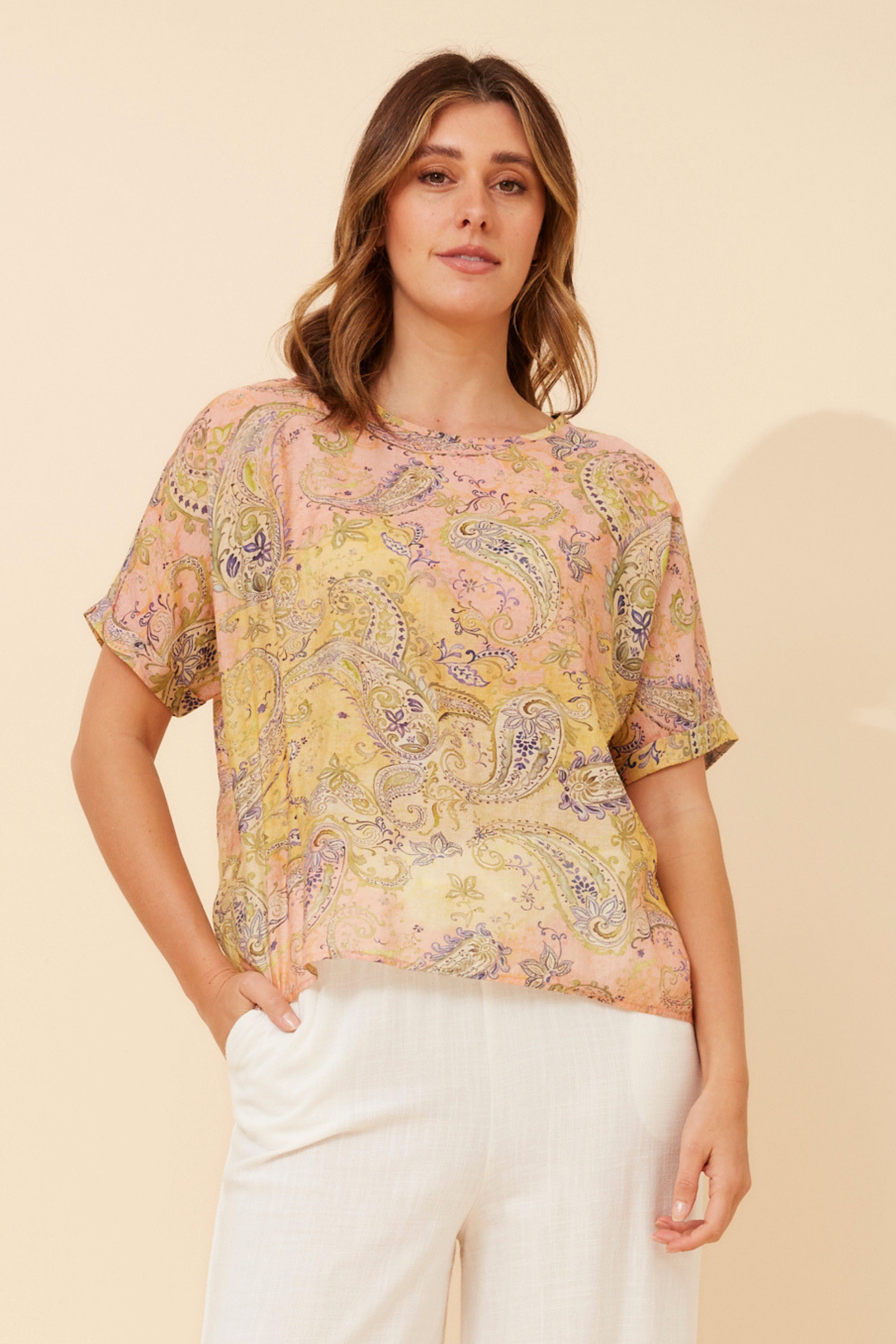 HENDRIX PAISLEY PRINT TOP