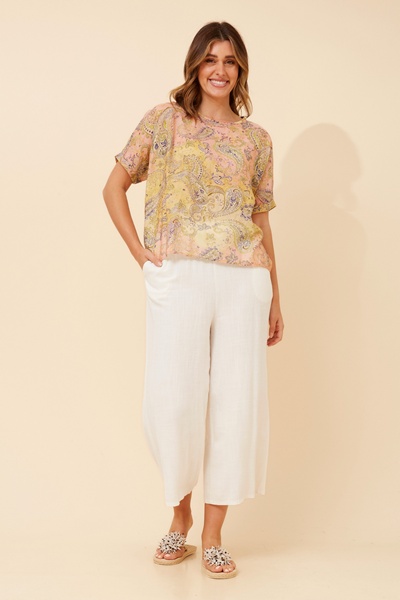 HENDRIX PAISLEY PRINT TOP