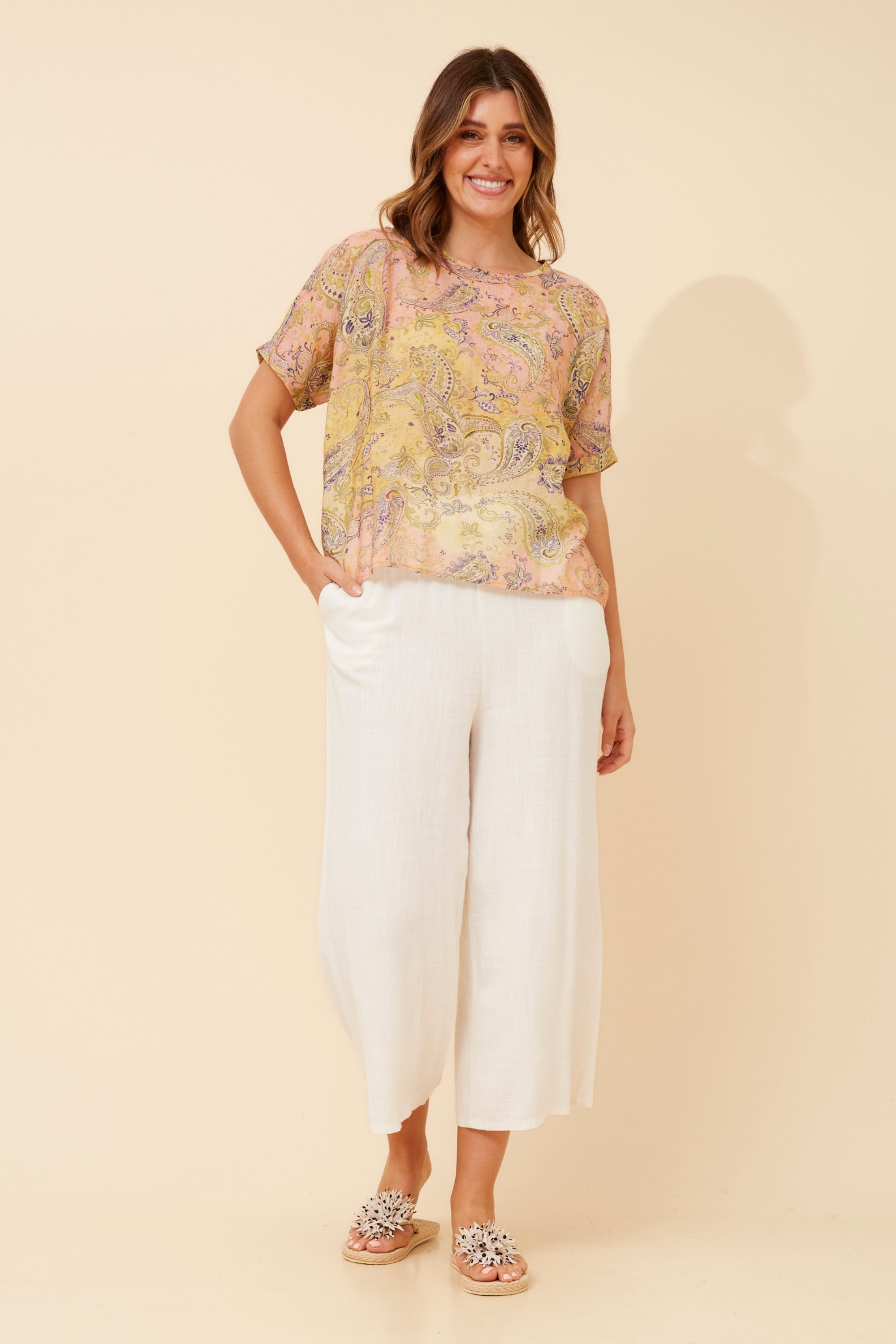 HENDRIX PAISLEY PRINT TOP
