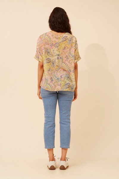 HENDRIX PAISLEY PRINT TOP