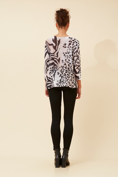 HENRI ANIMAL PRINT PULLOVER