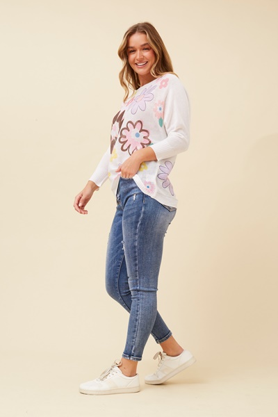 HENRI FLORAL KNIT PULLOVER
