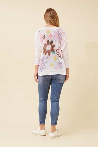 HENRI FLORAL KNIT PULLOVER