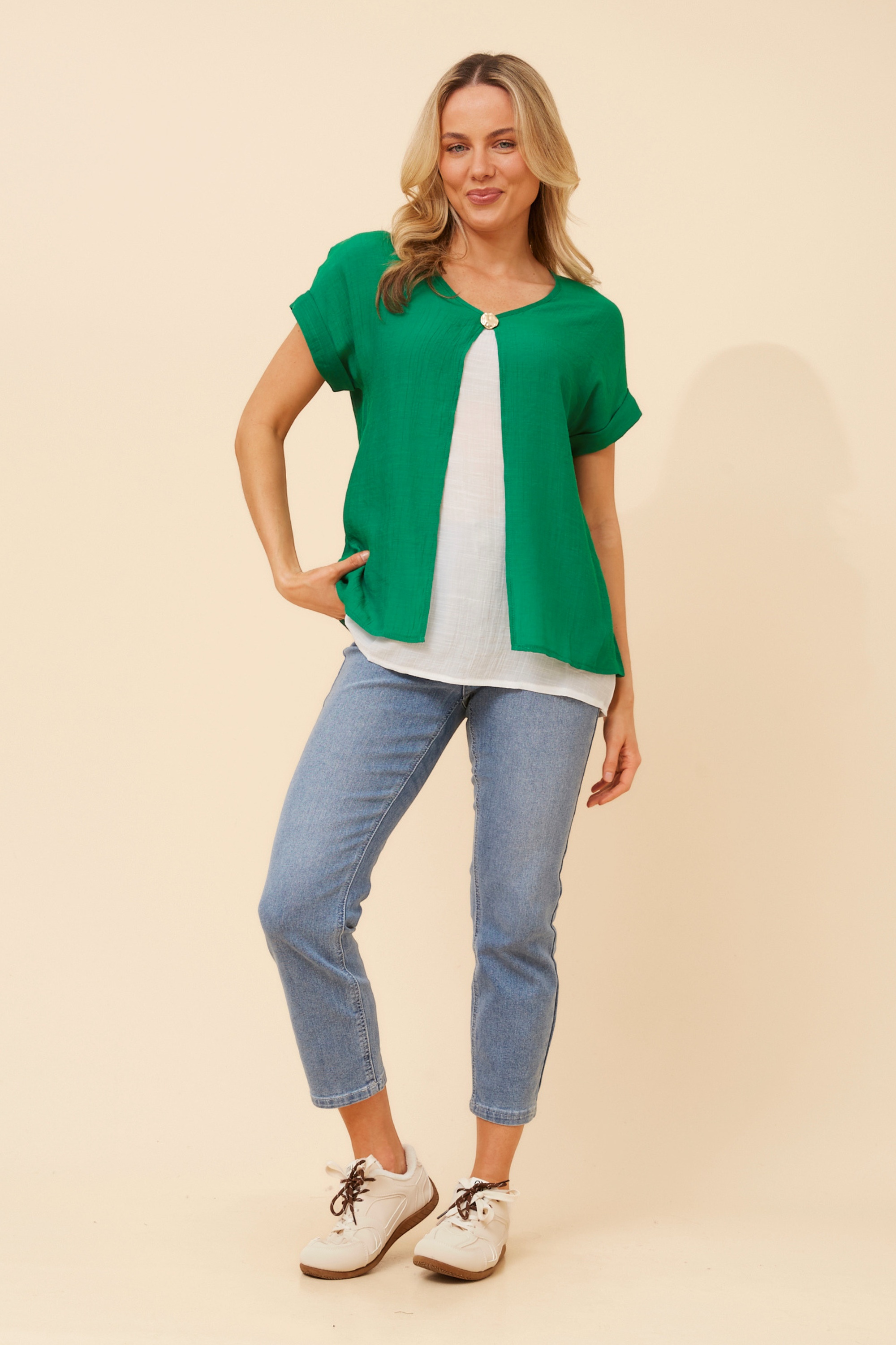 HENRIET DOUBLE LAYERED TOP