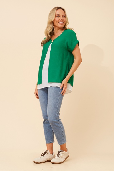 HENRIET DOUBLE LAYERED TOP