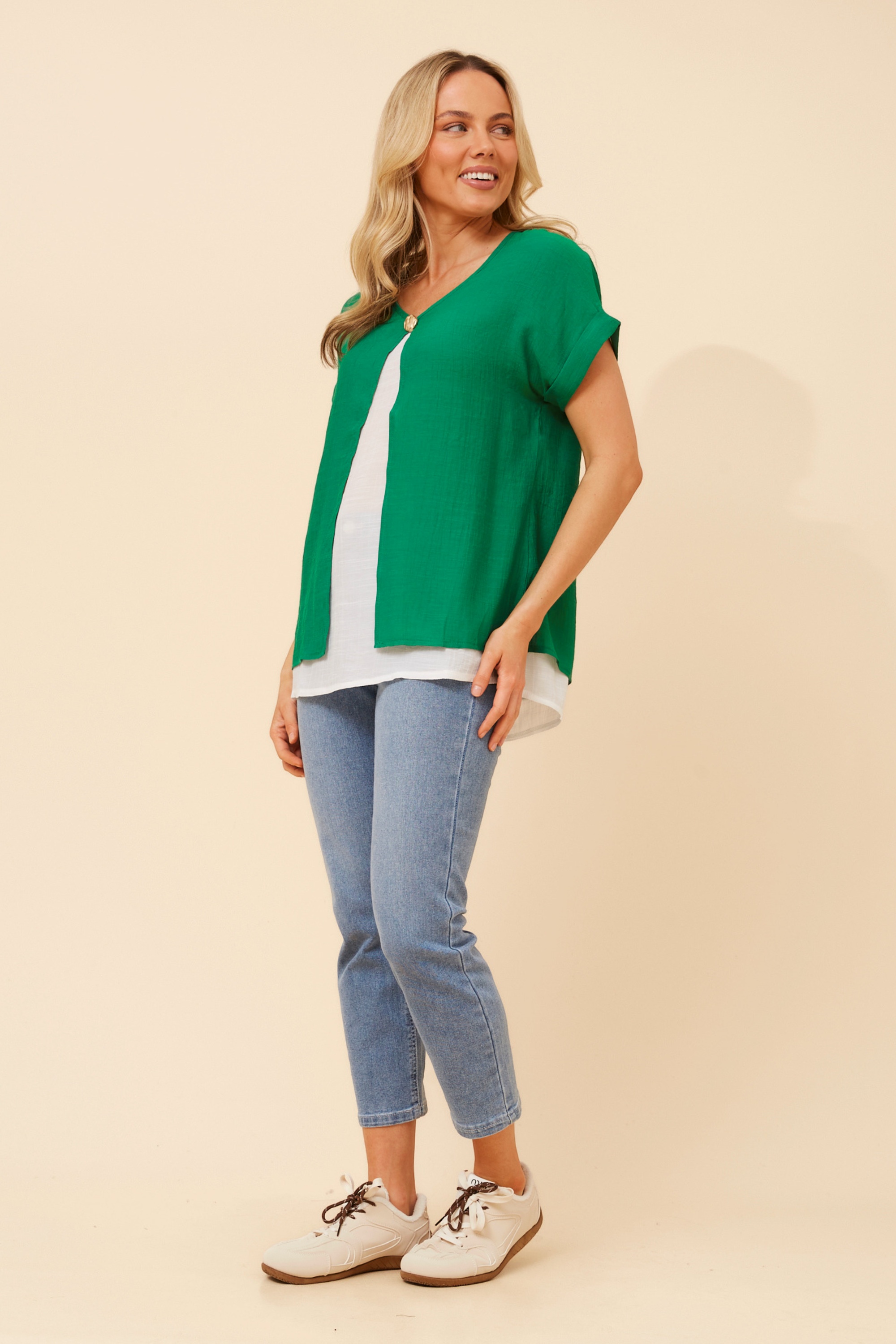 HENRIET DOUBLE LAYERED TOP