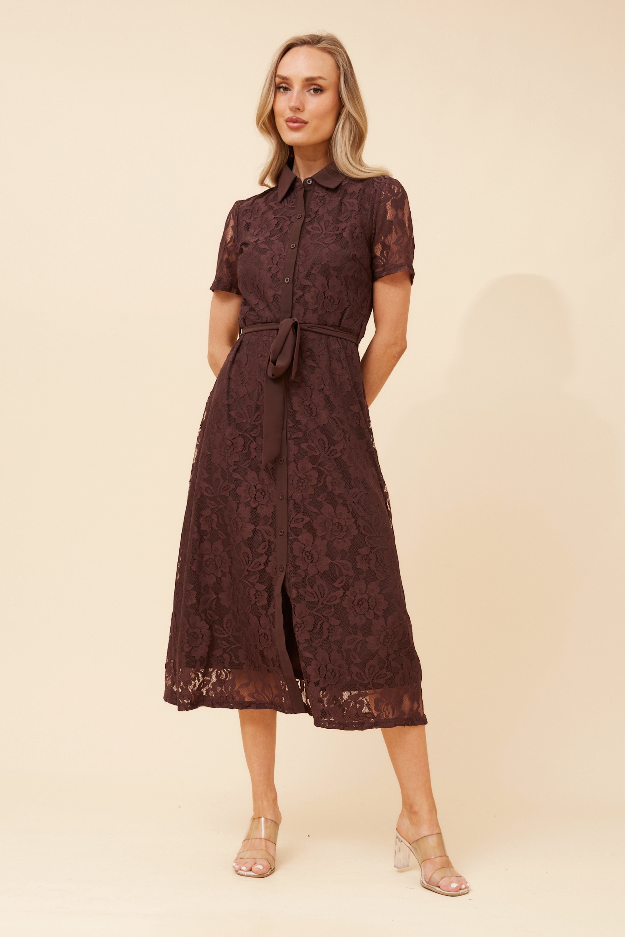 HILDE LACE MIDI DRESS