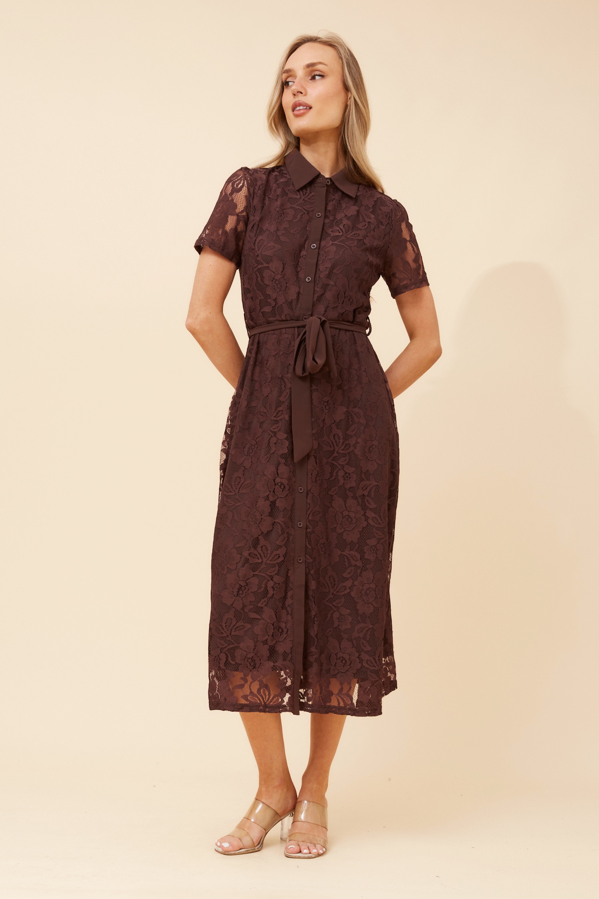 HILDE LACE MIDI DRESS