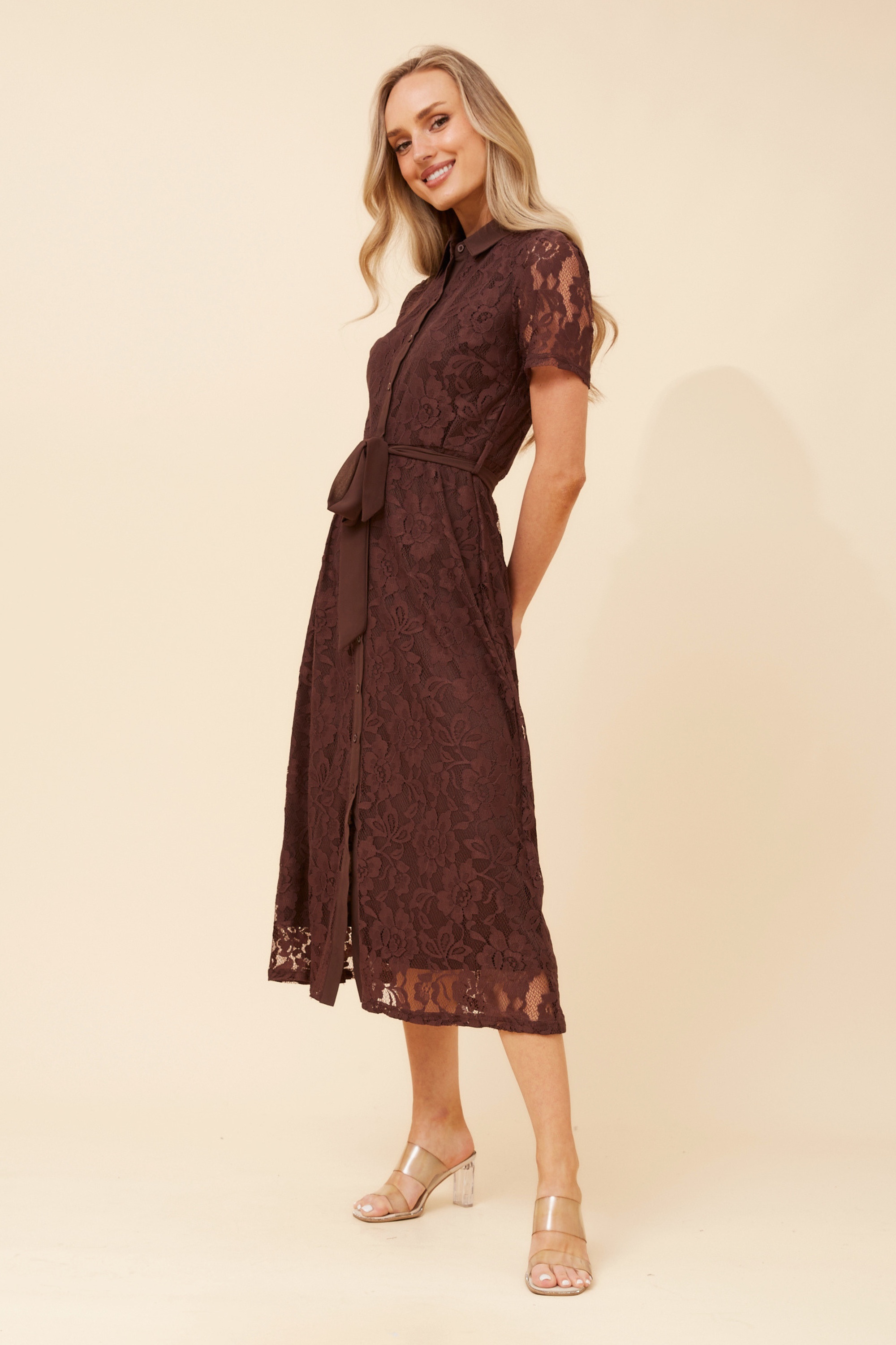 HILDE LACE MIDI DRESS