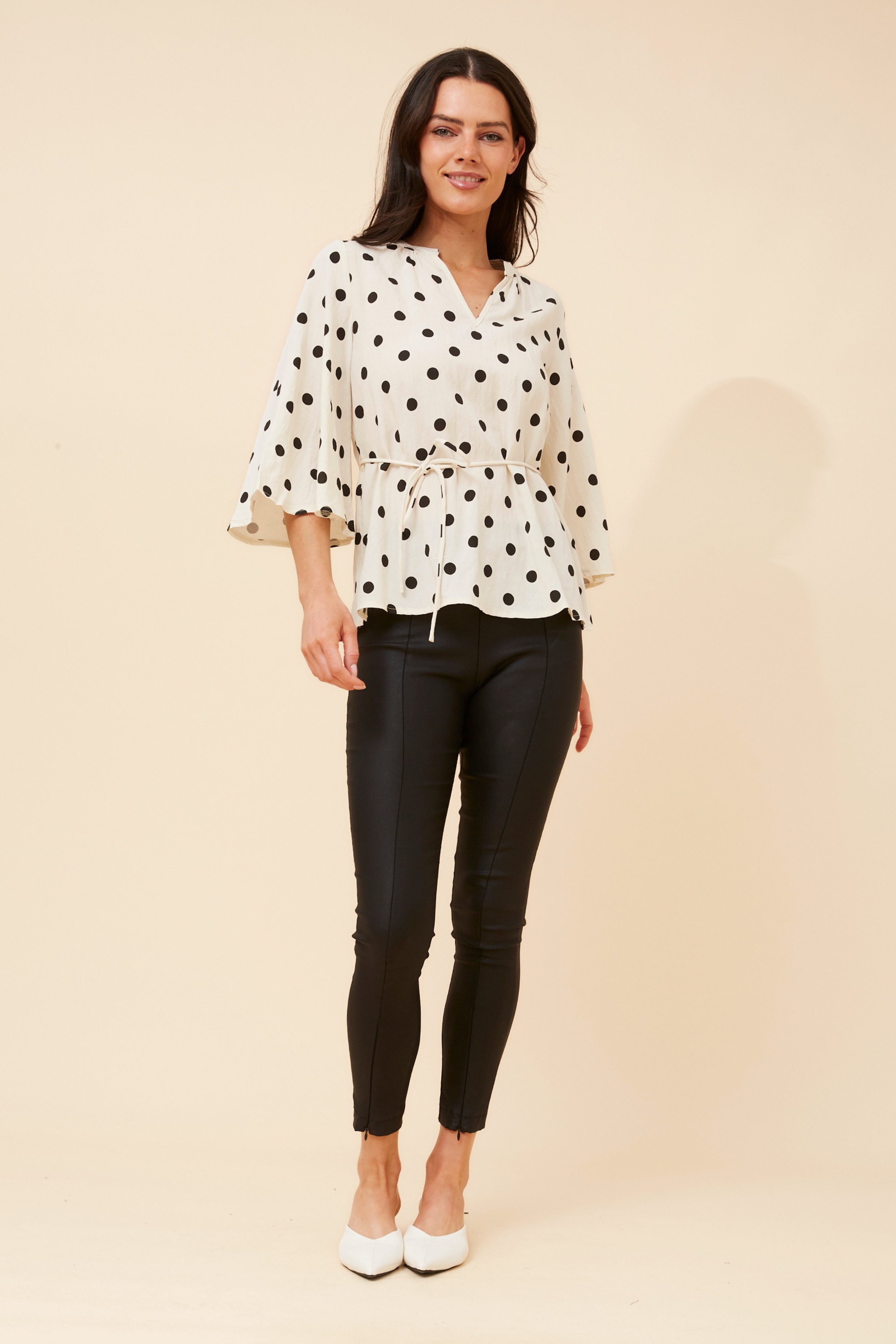 HILDIE POLKA DOT PRINT BLOUSE
