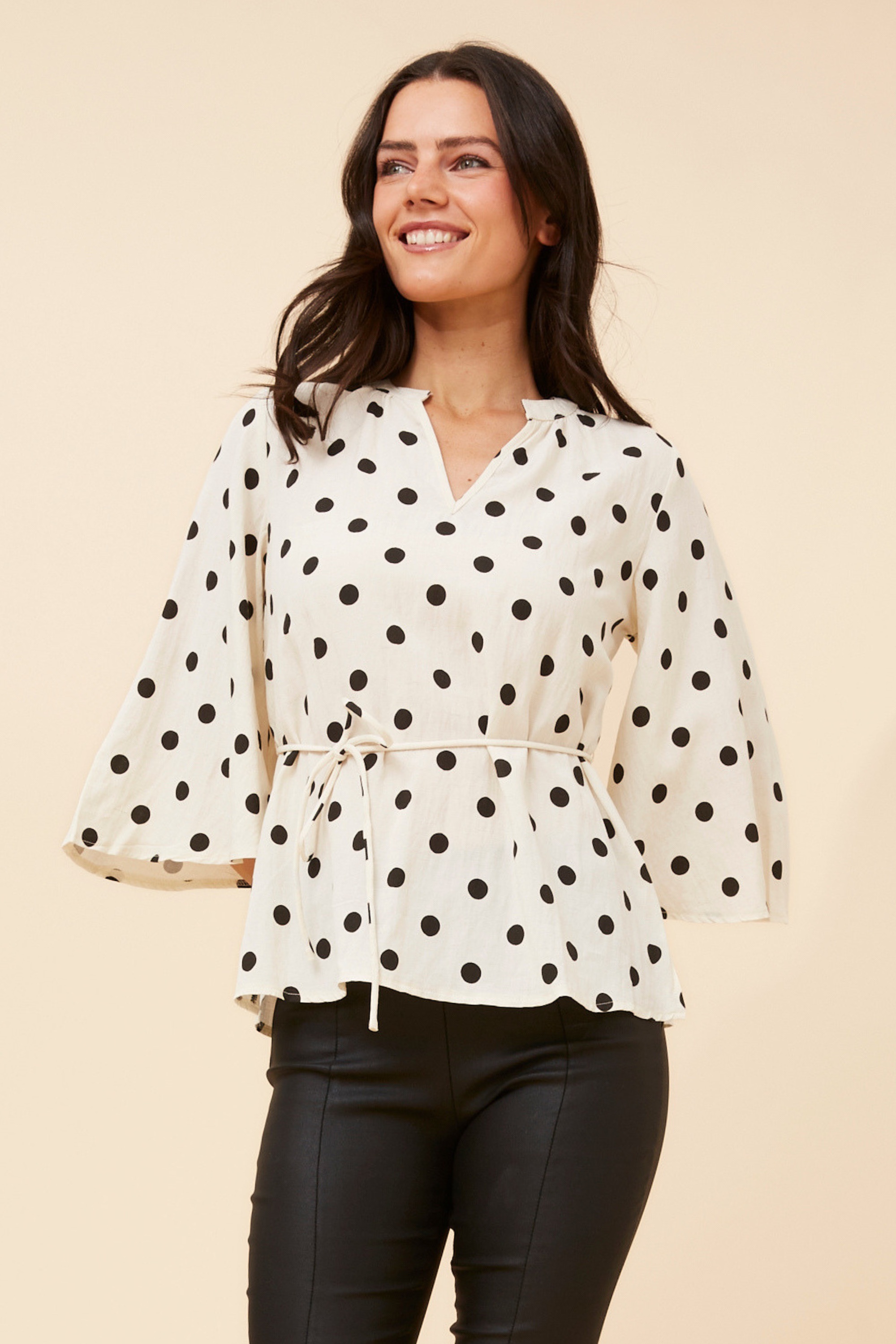HILDIE POLKA DOT PRINT BLOUSE
