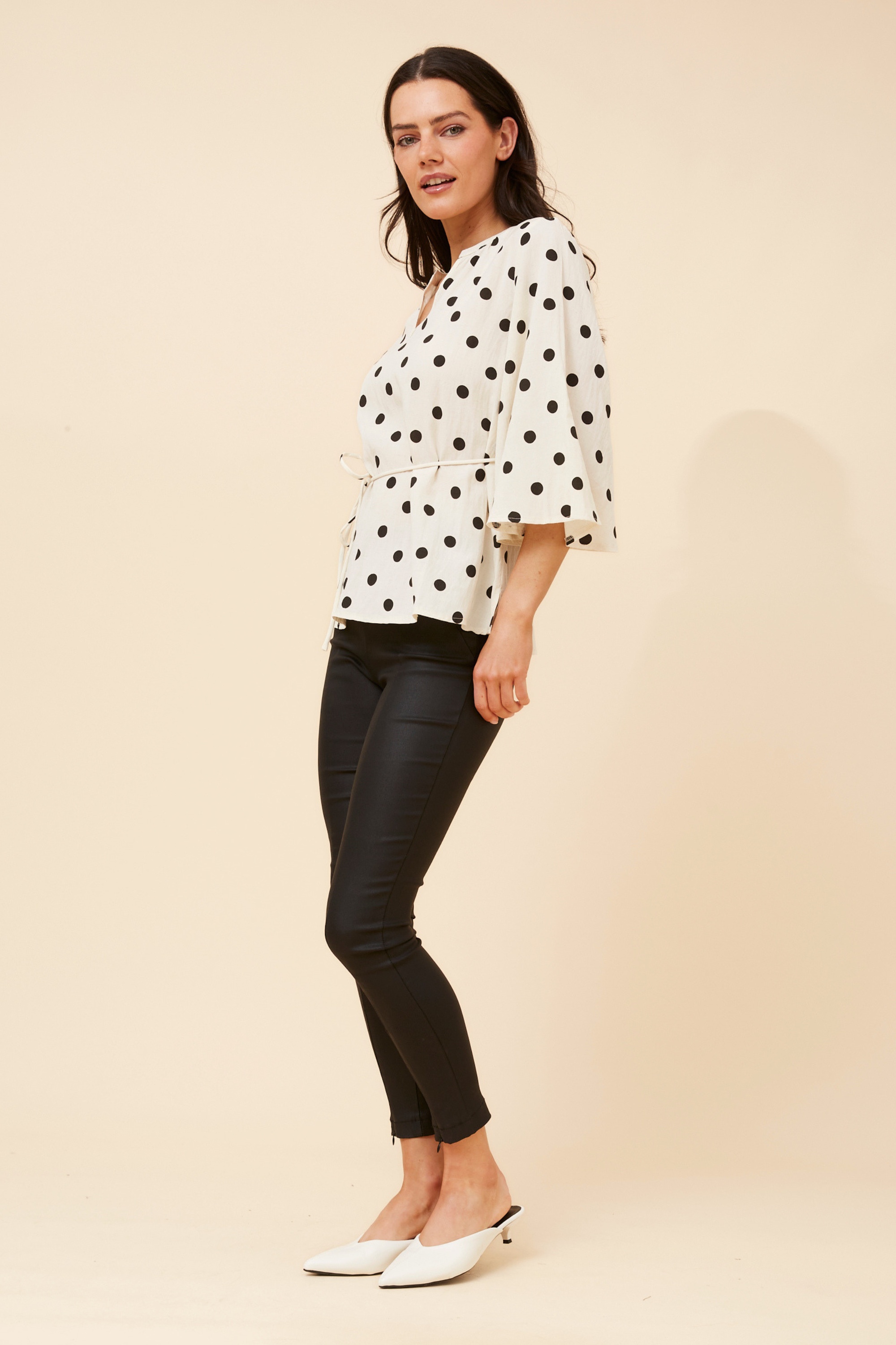 HILDIE POLKA DOT PRINT BLOUSE