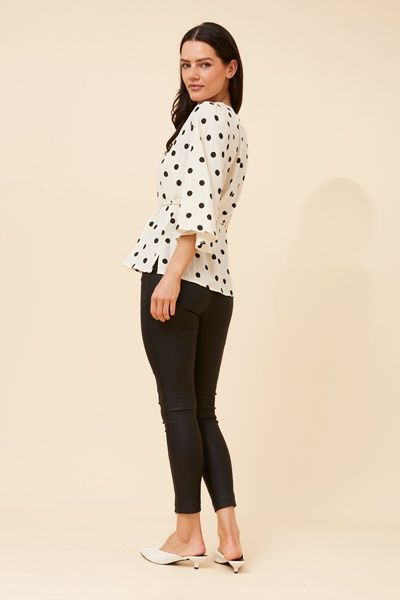 HILDIE POLKA DOT PRINT BLOUSE