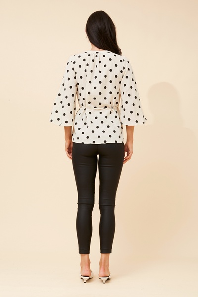 HILDIE POLKA DOT PRINT BLOUSE