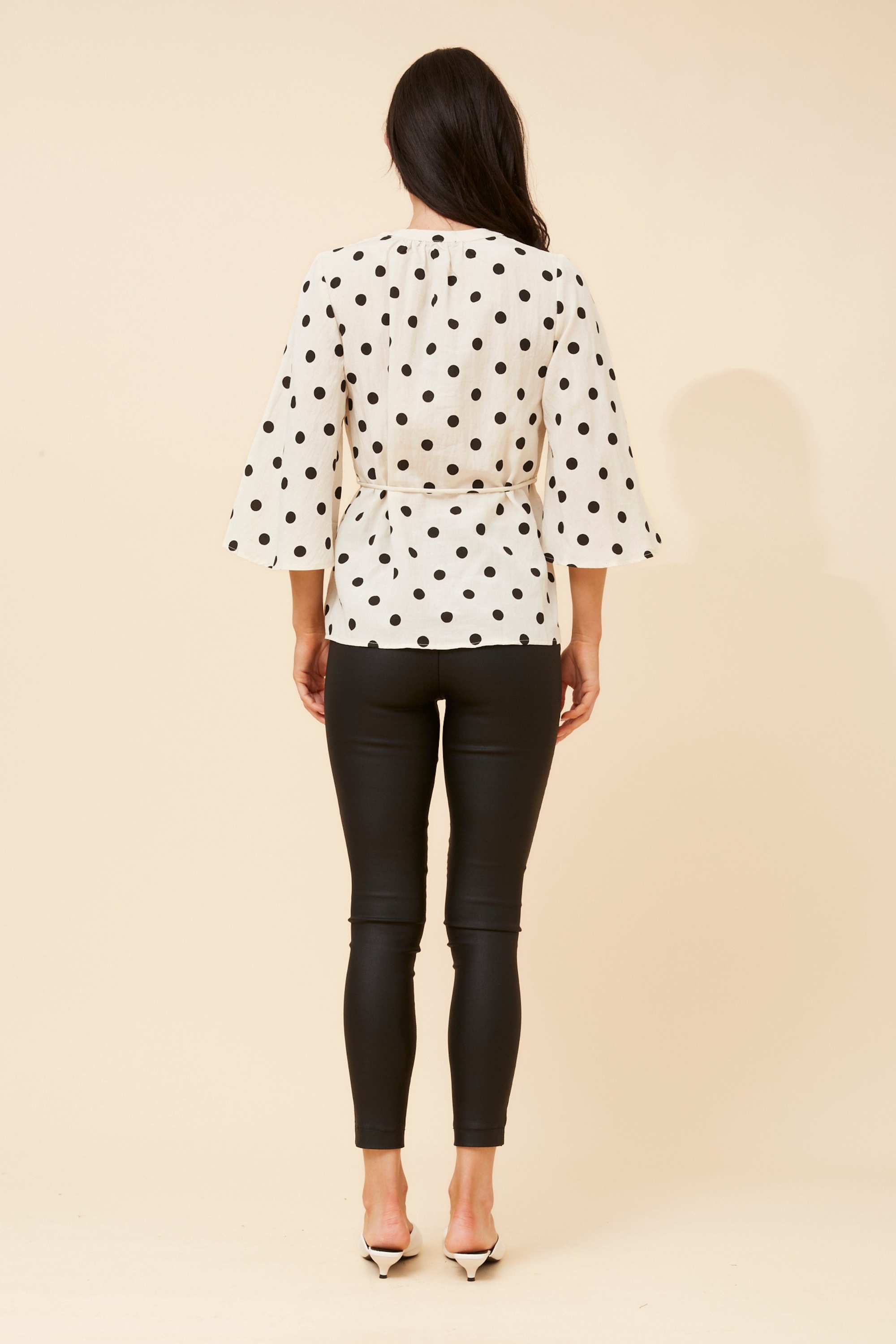 HILDIE POLKA DOT PRINT BLOUSE