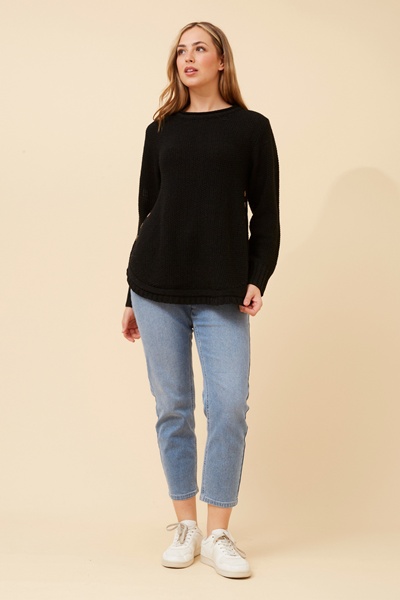 HILLARY SOLID KNIT PULLOVER