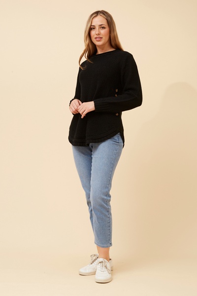 HILLARY SOLID KNIT PULLOVER