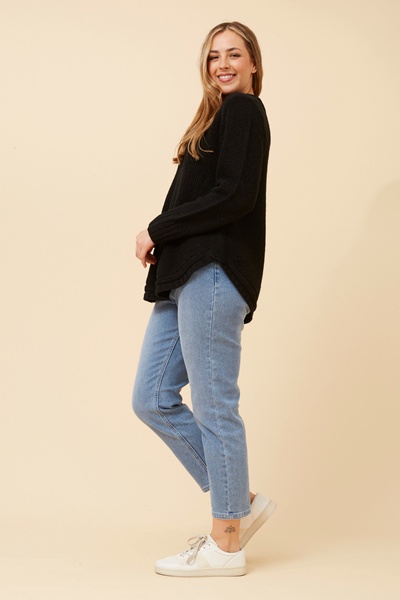 HILLARY SOLID KNIT PULLOVER