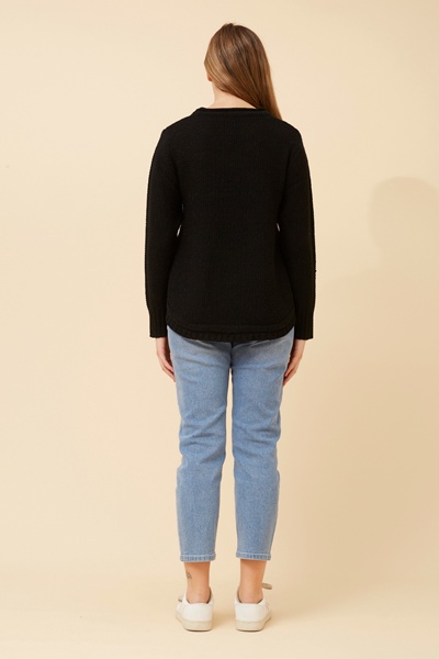HILLARY SOLID KNIT PULLOVER