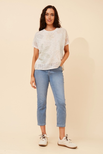 HIRA POINTELLE KNIT PULLOVER