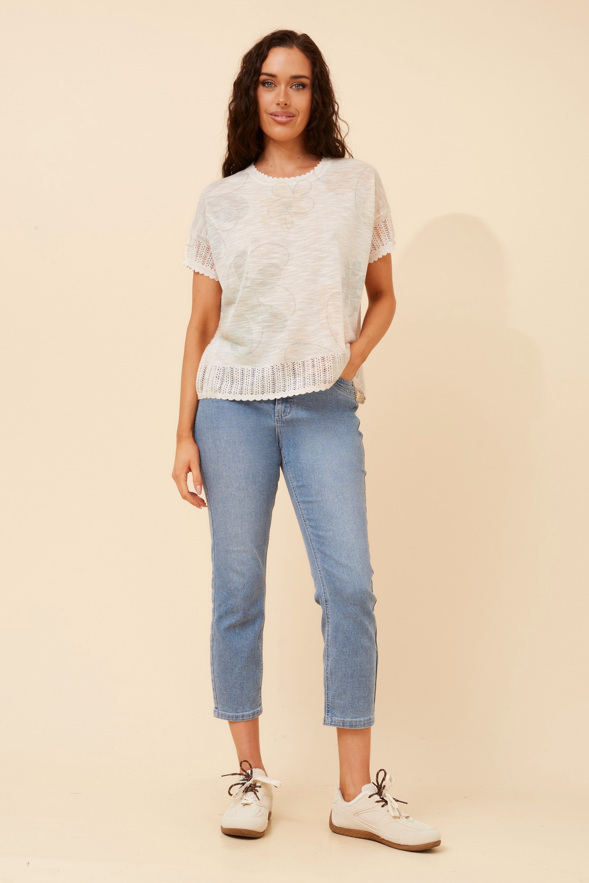 HIRA POINTELLE KNIT PULLOVER