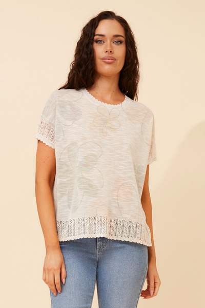 HIRA POINTELLE KNIT PULLOVER